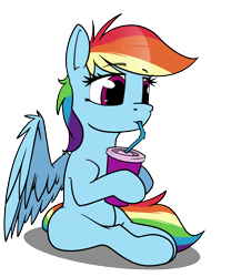 Size: 4000x4800 | Tagged: safe, artist:dacaoo, derpibooru import, rainbow dash, pegasus, pony, drinking, drinking straw, female, mare, simple background, solo, transparent background