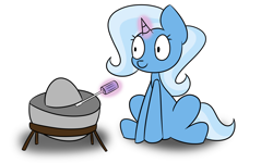 Size: 4000x2400 | Tagged: safe, artist:captaincontent, derpibooru import, trixie, pony, unicorn, demon core, female, high res, magic, mare, screwdriver, solo, telekinesis, this will end in radiation poisoning