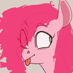 Size: 1257x1256 | Tagged: safe, artist:llama_draws, derpibooru import, pinkie pie, earth pony, pony, :p, raspberry, solo, tongue, tongue out