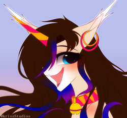 Size: 3022x2800 | Tagged: safe, artist:krissstudios, derpibooru import, oc, oc:axel, pony, unicorn, bust, female, mare, portrait, solo