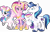 Size: 8843x5699 | Tagged: safe, artist:digimonlover101, princess cadance, princess flurry heart, shining armor, oc, alicorn, crystal pony, pony, unicorn, absurd resolution, baby, baby pony, crystallized, cutie mark, family, inkscape, offspring, older, older flurry heart, parent:princess cadance, parent:shining armor, parents:shiningcadance, simple background, transparent background