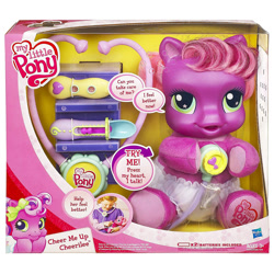 Size: 1000x1000 | Tagged: safe, derpibooru import, cheerilee (g3), earth pony, pony, g3.5, baby, baby pony, female, filly, foal, so soft, solo, toy