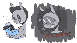 Size: 700x393 | Tagged: safe, artist:lavvythejackalope, derpibooru import, oc, earth pony, pony, ..., baby, baby pony, bust, earth pony oc, grin, internal screaming, male, pacman eyes, smiling, stallion, swaddling