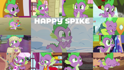 Size: 1280x721 | Tagged: safe, derpibooru import, edit, edited screencap, editor:quoterific, screencap, pinkie pie, spike, thorax, twilight sparkle, changedling, changeling, dragon, earth pony, pony, a dog and pony show, father knows beast, gauntlet of fire, honest apple, it ain't easy being breezies, molt down, secret of my excess, the big mac question, the crystalling, the ending of the end, the last problem, triple threat, winter wrap up, ^^, apple, apron, blushing, carousel boutique, clothes, cute, eyes closed, female, food, gem, golden oaks library, hug, king thorax, male, mare, offscreen character, open mouth, smiling, solo, solo focus, spikabetes, stallion, tree, twilight's castle, winged spike, wings