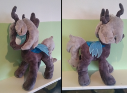 Size: 4799x3495 | Tagged: safe, artist:yognaughtsteve, derpibooru import, oc, changeling, pony, photo, plushie, solo