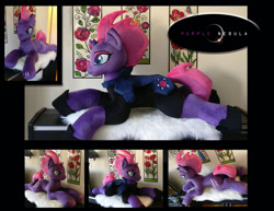 Size: 1280x990 | Tagged: safe, artist:purplenebulastudios, derpibooru import, tempest shadow, pony, armor, irl, lying down, photo, plushie, prone, royal guard, solo, tempest becomes a royal guard