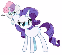 Size: 2688x2383 | Tagged: safe, artist:kindakismet, derpibooru import, rarity, sweetie belle, pony, unicorn, angry, belle sisters, blushing, cute, duo, female, filly, high res, mare, siblings, simple background, sisters, sweetie belle is not amused, teary eyes, unamused, white background