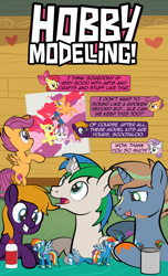 Size: 1920x3168 | Tagged: safe, artist:alexdti, derpibooru import, apple bloom, rainbow dash, scootaloo, sweetie belle, oc, oc:ale, oc:marco, oc:umberto, pony, comic:quest for friendship, cutie mark crusaders, female, male, mare, stallion, toy