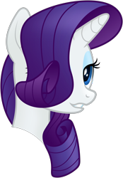 Size: 4500x6447 | Tagged: safe, artist:negatif22, derpibooru import, rarity, pony, mmmystery on the friendship express, absurd resolution, bust, female, hair over one eye, mare, portrait, simple background, smiling, solo, transparent background, vector