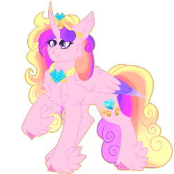 Size: 3000x3000 | Tagged: safe, artist:gingygin, derpibooru import, princess cadance, pony, chest fluff, colored wings, feathered fetlocks, multicolored wings, simple background, solo, transparent background, wings