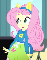 Size: 444x570 | Tagged: safe, derpibooru import, screencap, fluttershy, eqg summertime shorts, equestria girls, steps of pep, cropped, solo