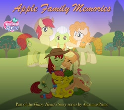 Size: 4000x3534 | Tagged: safe, artist:aleximusprime, derpibooru import, apple bloom, applejack, big macintosh, bright mac, granny smith, pear butter, tex, oc, oc:annie smith, oc:apple chip, ghost, undead, flurry heart's story, apple, apple family, apple family memories, apple tree, bow, buttercup, clothes, colt, cowboy hat, crying, dead, eyes closed, female, filly, food, hat, hug, male, mare, next generation, offspring, outdoors, parent:applejack, parent:tex, parents:texjack, scarf, shipping, spirit, stallion, stetson, straight, sunset, tear jerker, tears of joy, texjack, transparent, tree