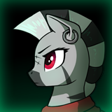 Size: 160x160 | Tagged: safe, artist:dipfanken, derpibooru import, edit, edited screencap, editor:fluttershyisnot adoormat, screencap, oc, oc only, oc:mshauri, fallout equestria, game: fallout equestria: remains, bust, gradient background