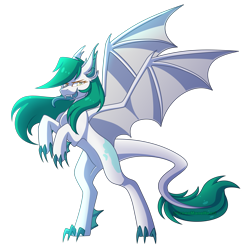 Size: 3000x3000 | Tagged: safe, artist:greenmaneheart, derpibooru import, oc, oc:cyan, dracony, dragon, hybrid, female, rearing, simple background, solo, transparent background