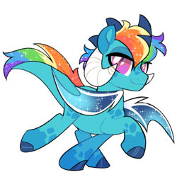 Size: 1280x1280 | Tagged: safe, artist:renhorse, derpibooru import, oc, dracony, dragon, hybrid, female, magical lesbian spawn, offspring, parent:princess ember, parent:rainbow dash, parents:emberdash, simple background, solo, transparent background