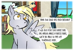 Size: 500x347 | Tagged: safe, artist:owlor, derpibooru import, derpy hooves, pony, from the desk of mayor mare, shepard fairey, solo