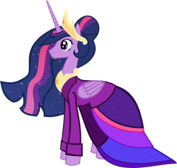 Size: 1280x1214 | Tagged: safe, artist:mr100dragon100, derpibooru import, princess twilight 2.0, twilight sparkle, twilight sparkle (alicorn), alicorn, the last problem, alternate hairstyle, clothes, crown, dress, jewelry, older, older twilight, regalia, victorian, victorian dress