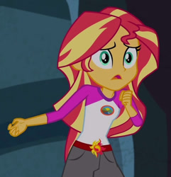 Size: 510x528 | Tagged: safe, derpibooru import, screencap, sunset shimmer, equestria girls, legend of everfree, cropped, solo