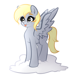 Size: 4000x4000 | Tagged: safe, artist:vetta, derpibooru import, derpy hooves, pegasus, pony, :p, cloud, female, mare, on a cloud, simple background, solo, tongue, tongue out, white background