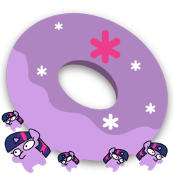 Size: 1080x1080 | Tagged: safe, artist:poxy_boxy, derpibooru import, twilight sparkle, art pack:doughnut pack, cursed image, donut, food, innuendo, twiggie, why