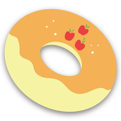 Size: 1080x1080 | Tagged: safe, artist:poxy_boxy, derpibooru import, applejack, art pack:doughnut pack, donut, food, innuendo