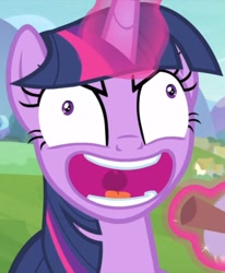 Size: 741x900 | Tagged: safe, derpibooru import, screencap, twilight sparkle, twilight sparkle (alicorn), alicorn, pony, starlight the hypnotist, spoiler:interseason shorts, crazy face, cropped, evil laugh, faic, female, glowing horn, great moments in animation, horn, insanity, laughing, levitation, magic, mare, open mouth, solo, telekinesis, twilight snapple, twilight sparkle is best facemaker, twilighting, twilynanas, uvula, wide eyes