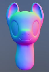 Size: 660x966 | Tagged: safe, artist:alexi148, derpibooru import, pony, 3d, bust, sculptgl, solo