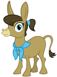 Size: 4859x6567 | Tagged: safe, artist:andoanimalia, derpibooru import, matilda, donkey, a friend in deed, absurd resolution, female, looking at you, simple background, smiling, solo, transparent background, vector, younger