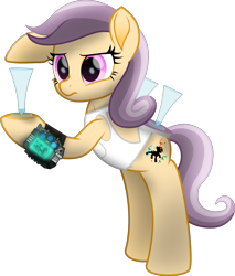 Size: 2616x3073 | Tagged: safe, artist:lincolnbrewsterfan, derpibooru exclusive, derpibooru import, oc, oc only, oc:caprice, earth pony, fallout equestria, fallout equestria: project horizons, my little pony: the movie, .svg available, alcohol, belly button, bipedal, bipedal leaning, clothes, confused, delta pipbuck, earth pony oc, fanfic art, female, glow, heart, heart hoof, high res, holding, inkscape, leaning, looking at someone, looking at something, mare, martini, martini glass, movie accurate, neck line, pipbuck, pipbuck 3000, pocket, pointing, ribbon, serving, serving tray, shading, shirt, silhouette, simple background, sleeveless, sleeveless shirt, streamers, svg, transparent background, vector, white shirt