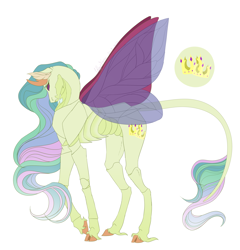 Size: 2508x2610 | Tagged: safe, artist:colbyfoxx, derpibooru import, oc, oc:royal diamond, changepony, hybrid, exoskeleton, female, offspring, parent:princess celestia, parent:thorax, parents:thoralestia, solo