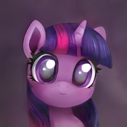 Size: 1024x1024 | Tagged: safe, artist:catachromatic, artist:thisponydoesnotexist, derpibooru import, twilight sparkle, pony, unicorn, big eyes, cute, female, filly, filly twilight sparkle, neural network, overpaint, solo, twiabetes, younger