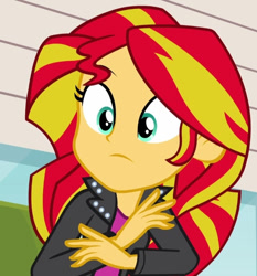 Size: 575x618 | Tagged: safe, derpibooru import, screencap, sunset shimmer, equestria girls, rainbow rocks, cropped, solo