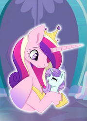 Size: 399x558 | Tagged: safe, artist:auroranovasentry, derpibooru import, princess cadance, oc, oc:diamant, pony, unicorn, duo, female, filly