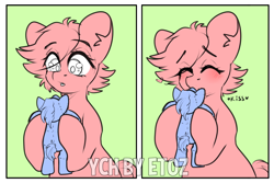 Size: 3000x2000 | Tagged: safe, artist:etoz, derpibooru import, oc, oc only, earth pony, pony, advertisement, auction, auction open, blushing, commission, eyebrows, female, generic pony, kissing, mare, plushie, smiling, toy, ych example, ych sketch, your character here, your character here auction