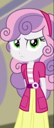 Size: 175x414 | Tagged: safe, derpibooru import, screencap, sweetie belle, equestria girls, rainbow rocks, cropped, solo, sweetie belle is not amused, unamused