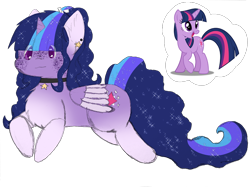 Size: 910x682 | Tagged: safe, artist:pasteldraws, derpibooru import, twilight sparkle, alicorn, pony, alternate timeline, redesign, simple background, solo, transparent background