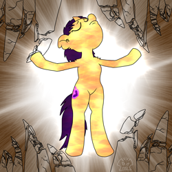 Size: 6000x6000 | Tagged: safe, artist:a-jaller, derpibooru import, oc, oc only, pony, unicorn, eyes closed, female, solo, stalactite, stalagmite