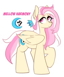 Size: 848x1022 | Tagged: safe, artist:redxbacon, derpibooru import, oc, oc only, oc:mellow harmony, pegasus, pony, pegasus oc, solo