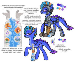 Size: 1732x1418 | Tagged: safe, artist:flipwix, derpibooru import, oc, oc only, oc:scale shield, dracony, dragon, hybrid, pegasus, armor, boots, dnd, dungeons and dragons, hammer, helmet, horned helmet, pen and paper rpg, raised hoof, raised leg, reference sheet, rpg, scar, shield, shoes, simple background, solo, tattoo, transparent background, war hammer, weapon