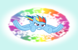 Size: 1320x854 | Tagged: safe, artist:imageconstructor, derpibooru import, rainbow dash, pegasus, pony, .svg available, female, racing, solo, sonic rainboom, svg, vector