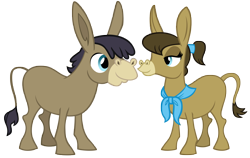 Size: 10363x6554 | Tagged: safe, artist:andoanimalia, derpibooru import, cranky doodle donkey, matilda, donkey, a friend in deed, absurd resolution, female, male, simple background, straight, transparent background, vector