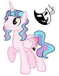 Size: 592x760 | Tagged: safe, artist:venomous-cookietwt, derpibooru import, oc, alicorn, pony, magical lesbian spawn, male, offspring, parent:cozy glow, parent:princess flurry heart, simple background, solo, stallion, transparent background