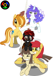 Size: 1718x2479 | Tagged: safe, artist:kyoshyu, derpibooru import, wild fire, oc, oc:fausticorn, oc:november, oc:packrat, oc:peppy pines, oc:wickle smack, alicorn, pegasus, pony, simple background, transparent background