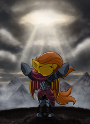 Size: 3344x4580 | Tagged: safe, artist:qbellas, derpibooru import, princess celestia, oc, oc only, dark souls, praise the sun