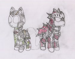 Size: 3759x2944 | Tagged: safe, artist:foxtrot3, derpibooru import, earth pony, pony, armor, armored pony, featureless, monster hunter, monster hunter rise, rathalos armor, rathian armor, visor