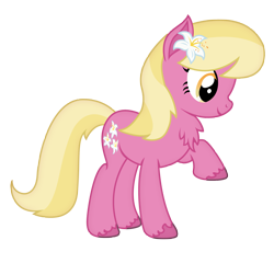 Size: 2933x2817 | Tagged: safe, artist:three uncle, derpibooru import, lily, lily valley, earth pony, pony, female, flower, flower in hair, high res, mare, simple background, smiling, solo, transparent background