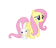 Size: 233x199 | Tagged: safe, derpibooru import, angel bunny, fluttershy, fighting is magic, animated, idle animation