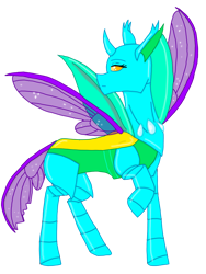 Size: 2767x3689 | Tagged: safe, artist:agdapl, derpibooru import, changedling, changeling, changedlingified, crossover, looking back, male, raised hoof, raised leg, simple background, solo, species swap, spy, team fortress 2, transparent background