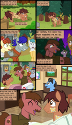 Size: 1280x2217 | Tagged: safe, artist:mr100dragon100, derpibooru import, oc, oc only, oc:thomas the wolfpony, comic:a king's journey home, comic, doctor, forest, night, ponies, town