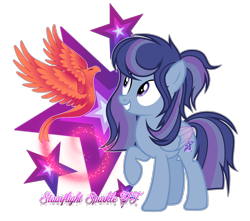 Size: 2658x2346 | Tagged: safe, artist:starflightsparkleyt, derpibooru import, oc, oc:blitz shine, pegasus, phoenix, pony, female, mare, simple background, solo, transparent background